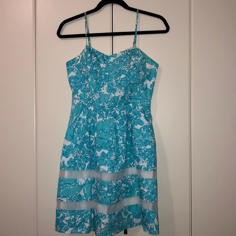 Blue/ White Sleeveless Lily Pulitzer Dress
